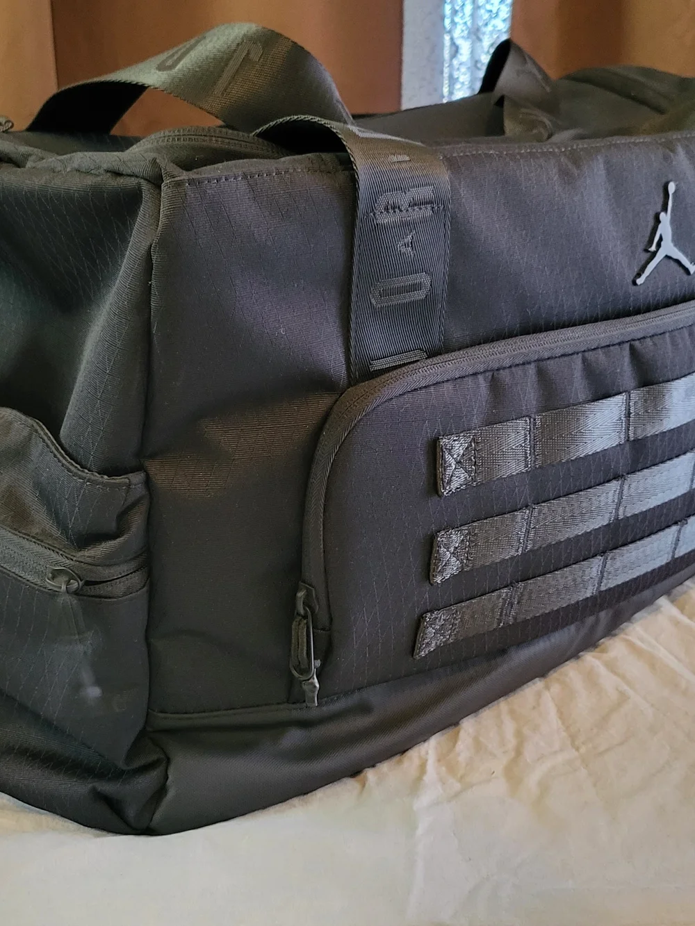 Jordan Black Tactical Duffle Bag - Men's Travel & Gym Bag